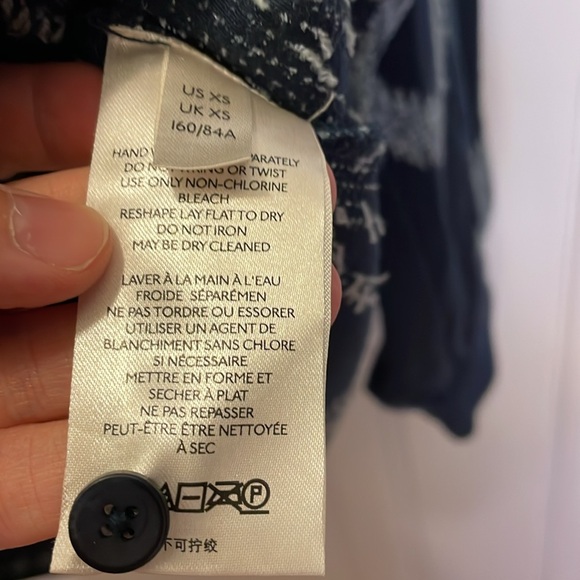 NWOT! Anthropologie navy pilcro Romy aztek boho shirt - Picture 7 of 8